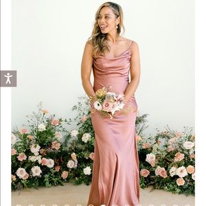 Revelry Skye Satin Dress, NWT